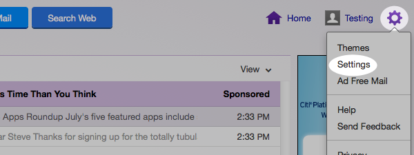 Safelisting an email address on Yahoo - step 1